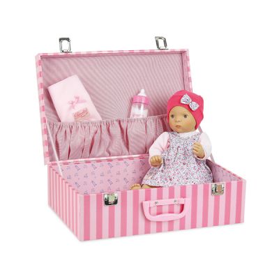 Кукла в коробке Новорожденный ручной работы 35см розов. 613506 Petitcollin