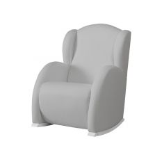 Кресло-качалка для корм.с пан-ю упр-я 74х82х99 серый-белый кожзам Flor Slow Micuna