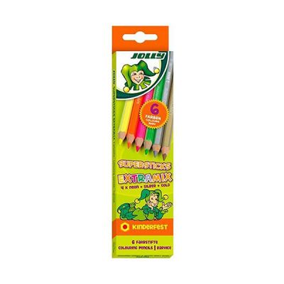 Набір олівців кольорових 6шт неон 3000-0490 Jolly