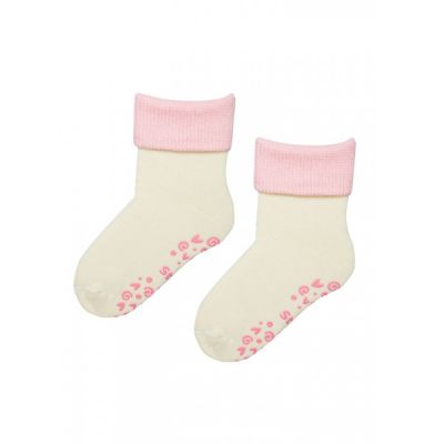 Шкарпетки дитячі махрові з проріз. стопою 18-24 мес молочн-рожев. 155 Steven