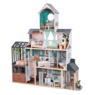 Іграшковий будинок деревяний 144х128х32 сірий 65979 KidKraft