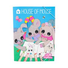 Книга-розмальовка з наклейками Дом Мышки 1шт  48889 Depesche