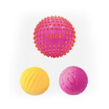 Набір мячів текстурних 3шт рожевий 30022 Ludi